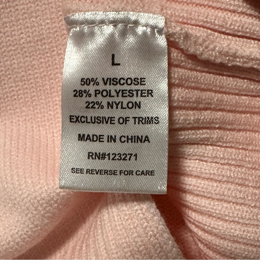 NWT Stella Tweed Pink Women's Sweater Vest size L - Picture 3 of 6